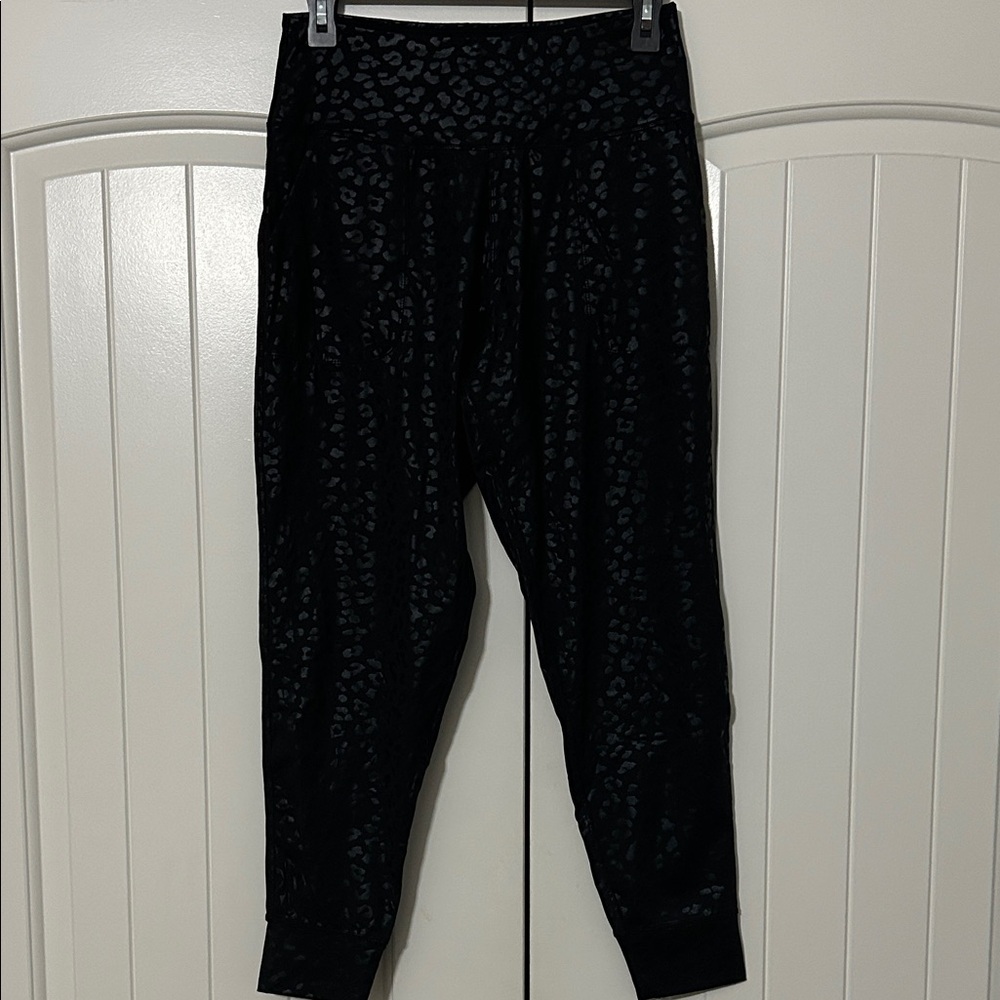 Black Leopard Print Pants
